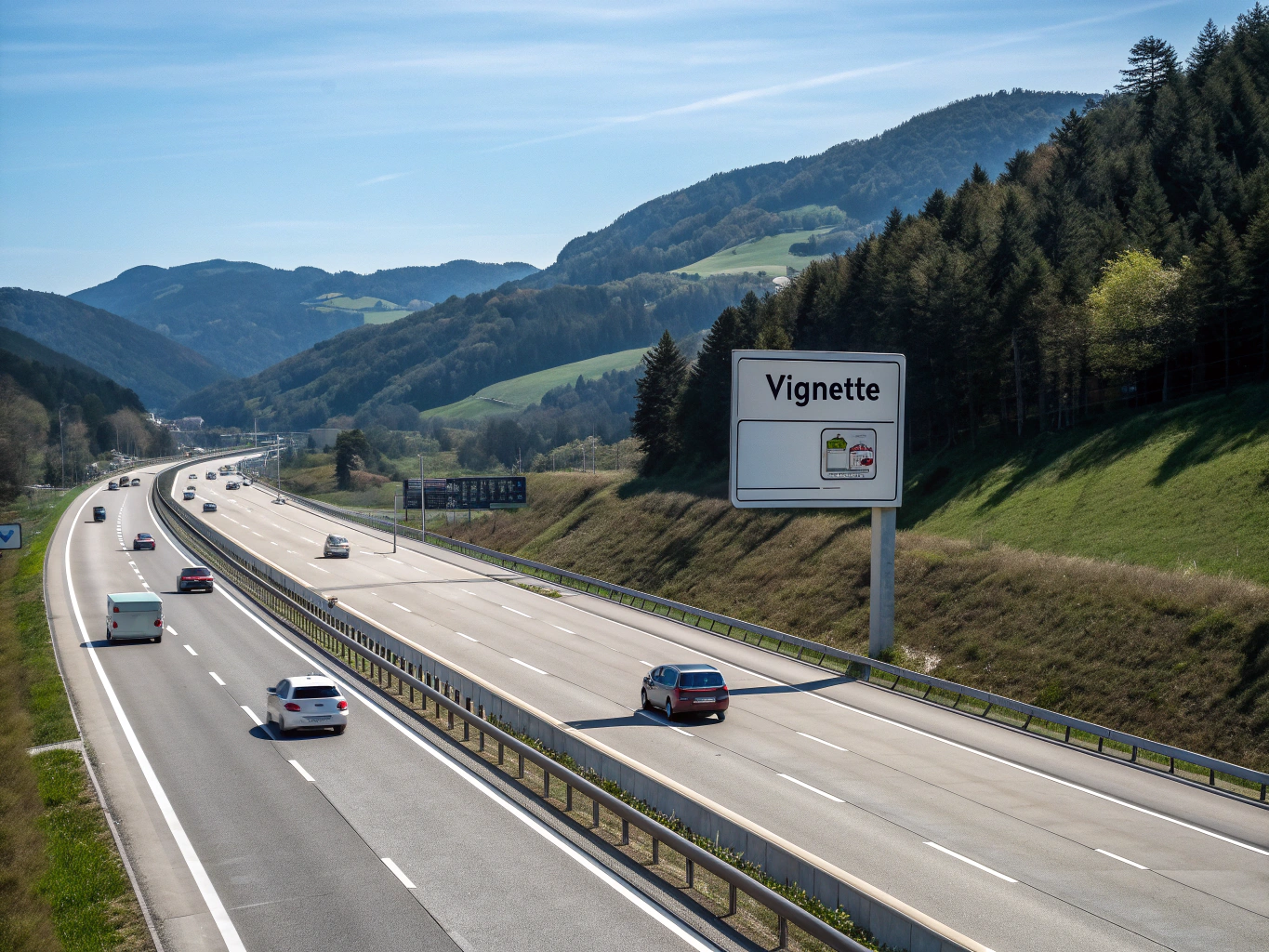 Österreichische Autobahn mit Mautsystem